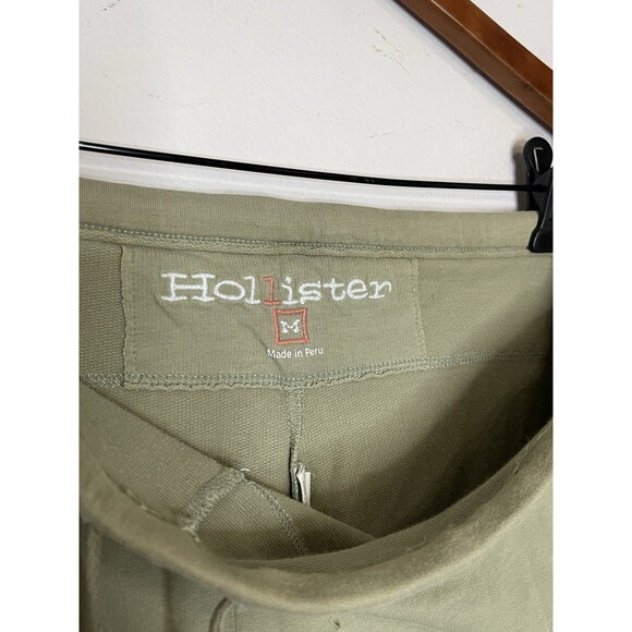 Hollister Y2K 2000s Faded Olive Green Bermuda Short Juniors Medium Cotton - Picture 5 of 6